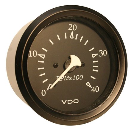 VDO VDO Cockpit Marine 85MM (3-3/8") Diesel Tachometer - 4000 RPM - Black 333-11915